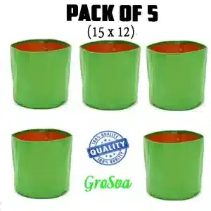 (Top Quality)  Plant Grow bags For Terrace Garden – (15×12 – 5pcs)